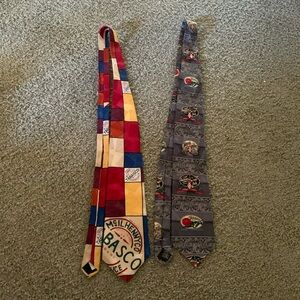 2 Vintage Tabasco Silk Ties